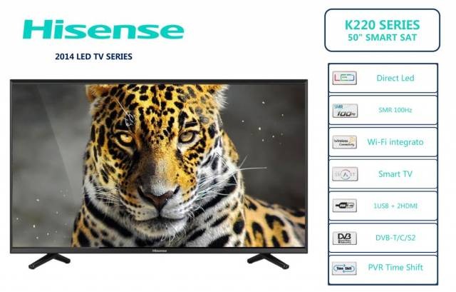 50" TV LED Hisense 50K220WSEU