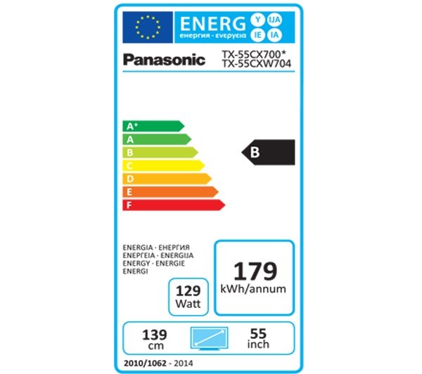 55" TV LED  3D Panasonic TX-55CX700E
