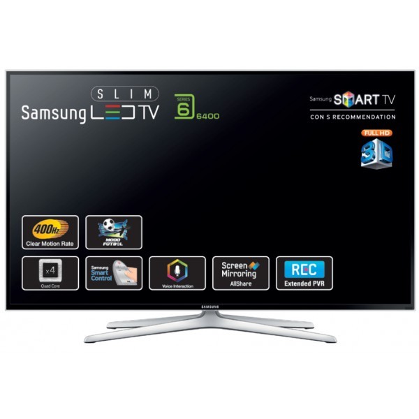 55"  TV Slim LED 3D Samsung UE55H6400AWXXC
