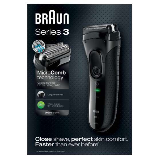 Afeitadora Braun 3020 Serie 3 Black
