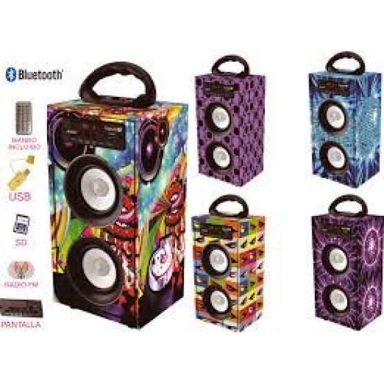 Altavoz Bluetooth Madera Graffitis