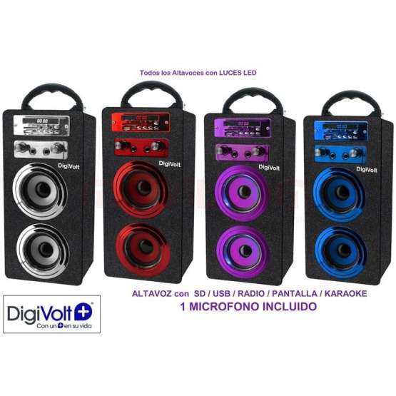 Altavoz Karaoke Azul