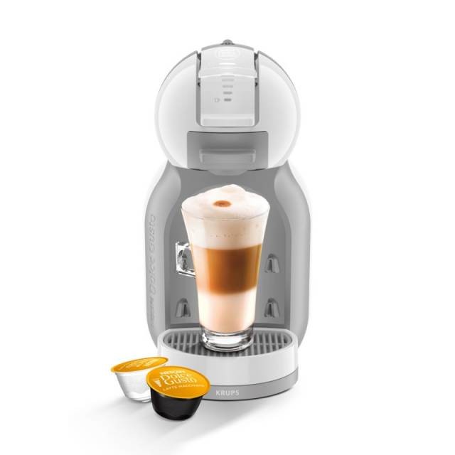 cafetera krups mini me blanca y gris | cafetera krups mini me KP1201IB |  Electrodomesta