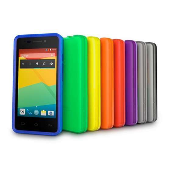 Carcasa Silicona BQ Aquaris E4.5 Blue Gummie Cover