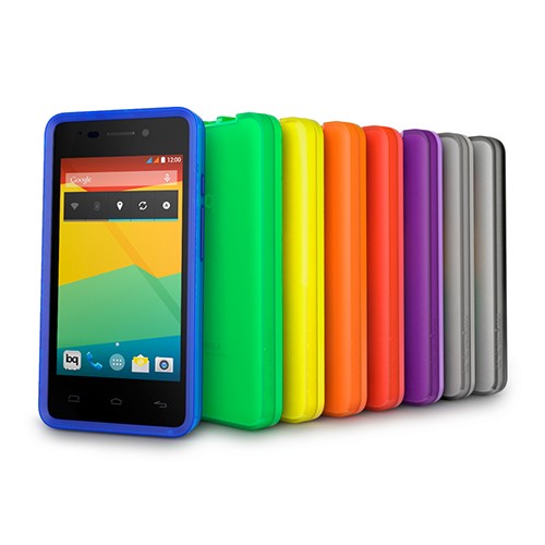 Carcasa Silicona BQ Aquaris E4.5 Purple Gummie Cover