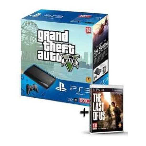 Consola Sony PS3 500GB P + Grand Theft Auto 5 + TLOU