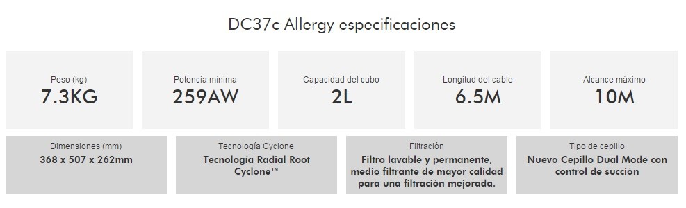 Aspirador Dyson DC37 Allergy