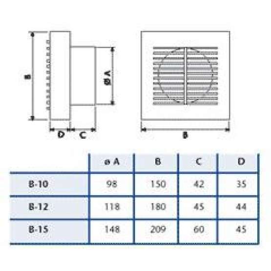 Extractor baño Cata B-10