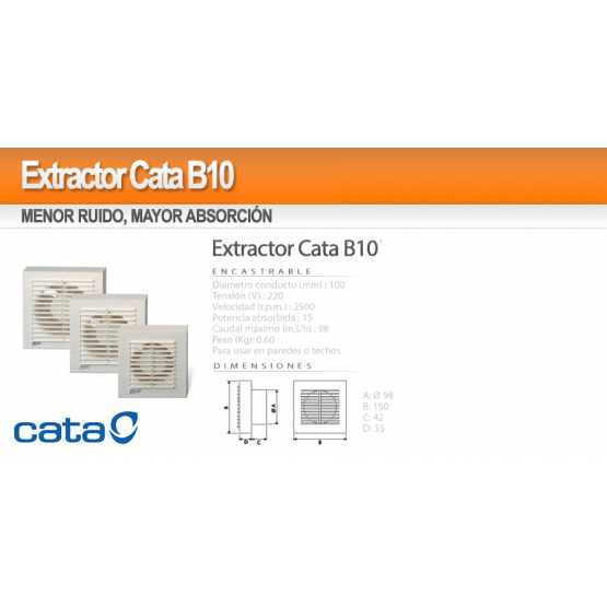 Extractor baño Cata B-10