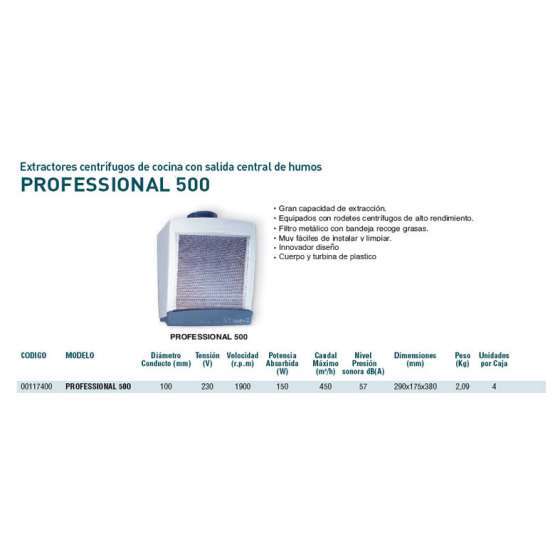 Extractor cocina Cata PROFESSIONAL 500