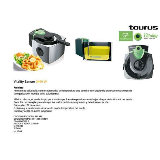 Freidora Taurus Vitality Sensor