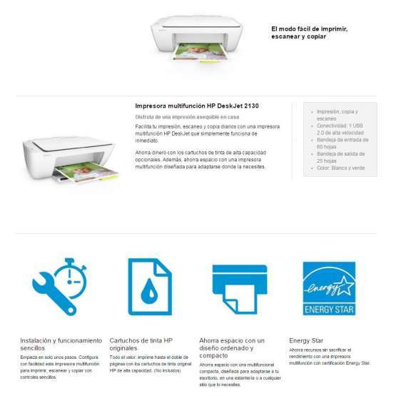 Impresora HP Deskjet 2130