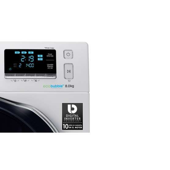 Lavadora carga frontal Samsung WW80K6414QWEC