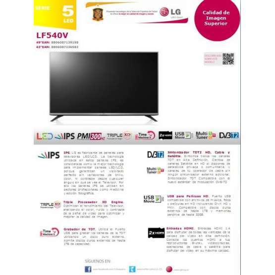 49" TV LED LG 49LF540