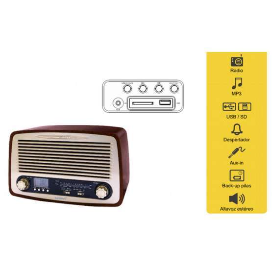 Radio retro Sunstech RPR4000WD