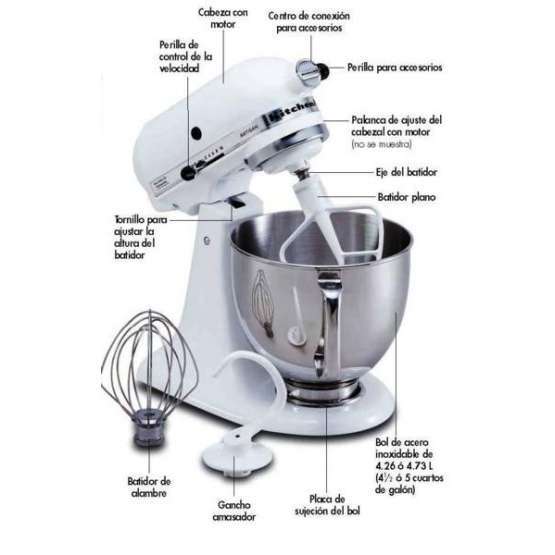 Batidora amasadora Kitchenaid Classic Blanco