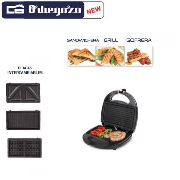 Sandwichera Orbegozo SW7550 3 en 1