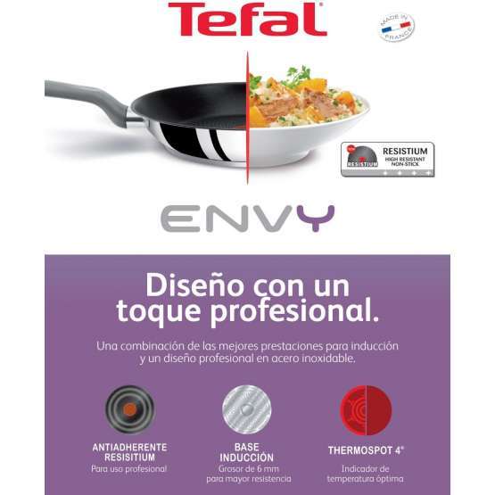 Sarten induccion Tefal 20cm Envy Inox