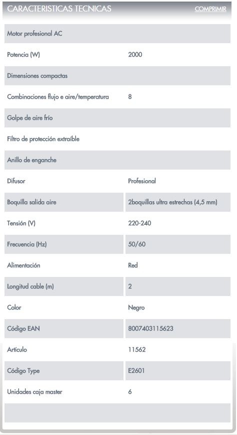 Secador Imetec Llongueras Bellisima