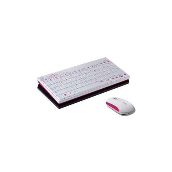 Teclado y ratón inalámbrico Rapoo Blanco-Rosa