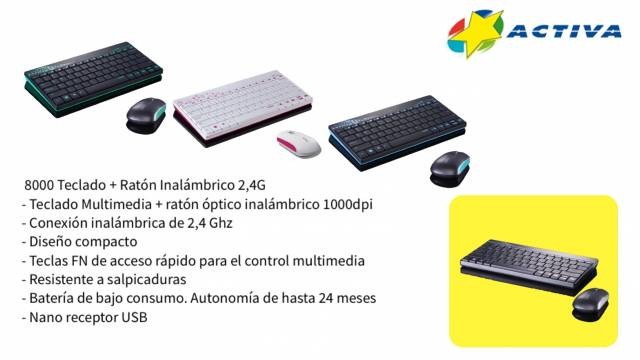 Teclado y ratón inalámbrico Rapoo Negro-Azul