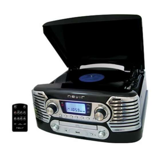 Tocadiscos Nevir NVR 801 Negro