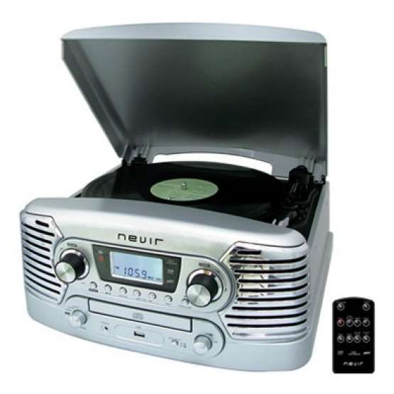 Tocadiscos Nevir NVR 801 Plata