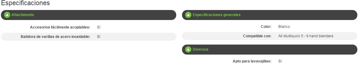 Varillas de acero inoxidable Braun MQ10 Blanca