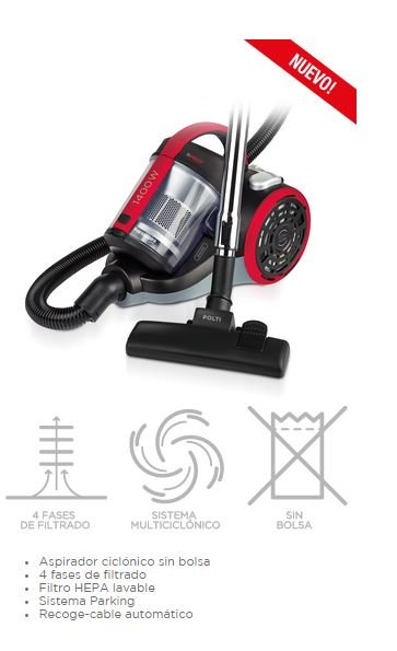 Polti FORZASPIRA C110|aspirador sin bolsa forza aspira C110 | Electrodomesta